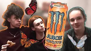 А ПОЧЕМУ ГУСЕНИЦА ВО РТУ // ОБЗОР НА ЗАРУБЕЖНЫЙ ЭНЕРГЕТИК MONSTER JUICE KHAOTIC