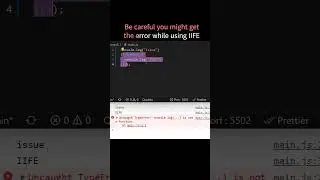 [Solved] Console.log Error while using IIFE in Javascript #shorts