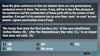 Sentence Correction | Error Detection | Oliveboard | Bank Exams | English