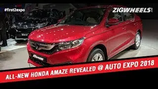 All-new Honda Amaze  Revealed at Auto Expo 2018 | Zigwheels.com
