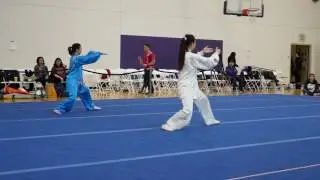 2017 21st Wushu Collegiates  - Adv 24 Taiji - Tiffany Huang & Gina Bao