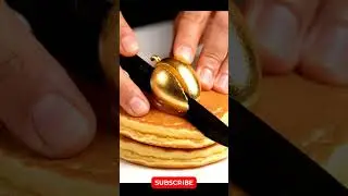 Golden Fruit Mash on Pancake ASMR ｜ Satisfying Smash #Shorts #ASMR