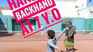 One Handed Backhand Training - Jed 7 y.o 🎾🔥 #juniortennis #tennis #onehandedbackhand #tenis