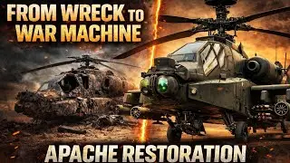 Destroyed Apache Helicopter Restored to Life 😱 | Full Military Restoration