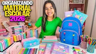 ORGANIZANDO TODO MEU MATERIAL ESCOLAR 2026