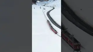 Swiss Alps Trains in the Snow