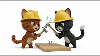 Working cats are hitting hammer 