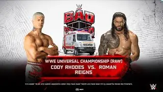 Roman Reigns vs Cody Rhodes &ndash; Ambulance Match | Universal Championship | WWE 2K25 Gameplay |
