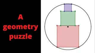 Three Squares Inscribed in A Circle
