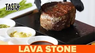I Tested Cooking Steak On A Lava Stone • Tasty