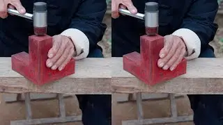 Chinese traditional skill mortise tenon, three pieces of wood connected, lasting hundreds of years