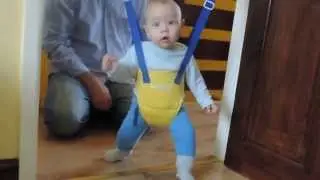 Alex Williamson in his Baby Bouncer
