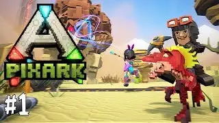 PIXARK! How To Pixark Starter And Exploring The Map #1 Gameplay Video
