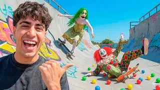 ALEJO IGOA LE ENSEÑA SKATE A LOS PAYASOS (CAIDAS GRACIOSAS)