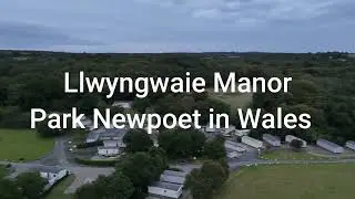 Llwyngwair  Manor  holiday park in West Wales in Pembrokeshire. Viewed by drone 