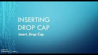 MS Word: Inserting Footnote, Border, Page No & Drop Cap