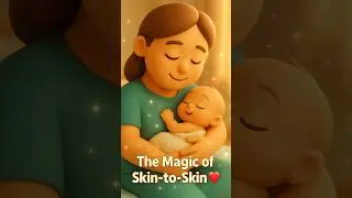 Skin-To-Skin Is A Magic ❤️ #parenting #baby #tips #cartoon #parentingtips #mom  #newborn #animation
