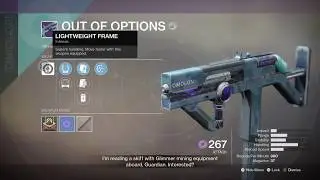 Destiny 2- Out Of Options New Legendary Omolon Submachine Gun