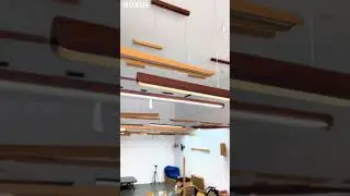 Sleek Linear Wood Pendant Lights, Various Style & Color #craftsmanship #woodworking