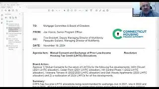 CHFA Mortgage Committee Meeting November 2024
