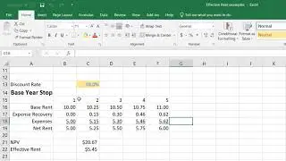 Effective Rent Calculation in Excel