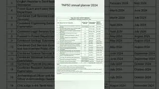 tnpsc annual planner 2024 #tnpscgroup4 #tnpsc #tnpscexampreparations