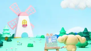 The Rainbow Paints | Cinnamoroll Stop Motion Animation