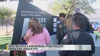 Albuquerque Police Department unveils memorial honoring fallen officers and K-9's