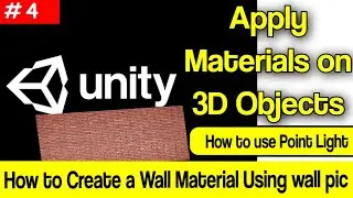 How to Apply Materials on Objects in Unity 3D| Create a wall in Unity 3D| Unity 3D tip| Inter Tricks