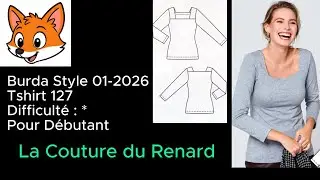 Débuter la couture à la surjeteuse avec le T-shirt 127 #burdastyle 01-2026 #débutant #couture