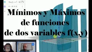 Análisis de Mínimos y Máximos en una Función de Dos Variables: Ejercicio Resuelto Visto en Geogebra