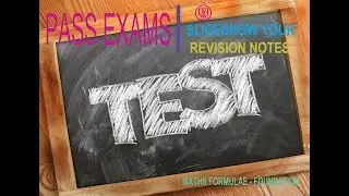 Notice Frame & Education:  Maths Exam Formulae -  Foundation