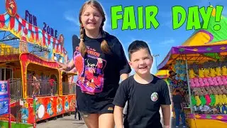 🎡FAIR DAY! Fun and Crazy Family Go to TULSA STATE FAIR! FAIR FOOD, EXTREME RIDES and CARNIVAL GAMES!