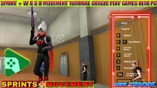 Free Fire New Free Look Movement Trick in google play games pc | Sprint Button Problem #mp70teach