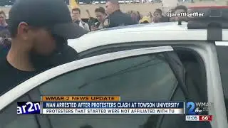 Man arrested after students counter-protest hate group on Towson University campus
