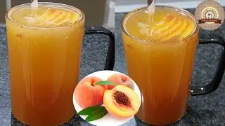 Peach Juice Recipe, Fresh juice Recipe, Summer Drink Recipe By Kitchen with Mehru