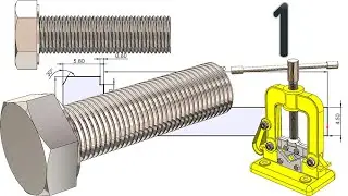1-Project 47| Clamp-Sided Pipe Vise | SolidWorks Tutorial: M10x0.1x35 hex screw