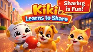Kiki Learns to Share | Cute 3D Cartoon Story for Kids | Moral Story Animation #ai #viral