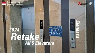 [2024 Retake] All 5 Mitsubishi MRL Elevators - The ONE Legian, Badung, ID