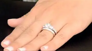 Loki's 3 Stone CZ Wedding Ring Set