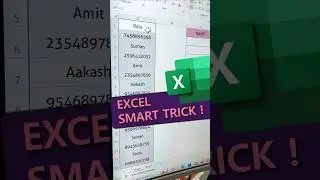 🔥🔥Excel Smart Trick | Excel Trick you must know #shorts #ytviral #excel