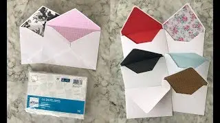 How to make envelope liners | 6x6 pattern paper