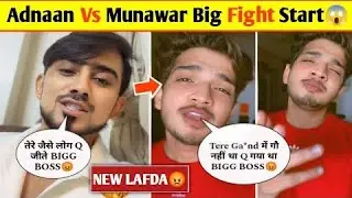 Munawar faruqui Vs Adnaan07 Big Fight Start 😱 Munawar Troll Adnaan07 Twitter Space |New Lafda