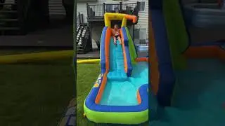 Water slide fun before it started leaking.