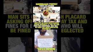 TRUE MAN❤️#karimnagar #road #protest #public #trending #ytshorts #ytviral #yrf