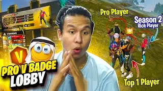 Ютубер Pro V Badge и хип-хоп-игрок второго сезона Rich с азиатским шарфом, топ-1 в лобби грандмас...
