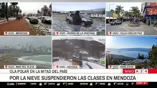 📍OLA POLAR: NIEVA EN VIVO EN MENDOZA, MAR DEL PLATA Y SIERRA DE LA VENTANA