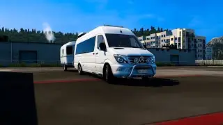 🚐 Mercedes-Benz Sprinter Camper Van Towing Adventure | Euro Truck Simulator 2