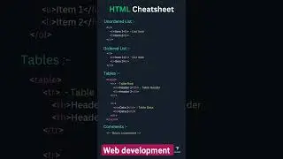 Html cheat sheet 