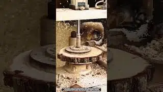Wood shaping on lathe machine smooth carving process worktool woodturner